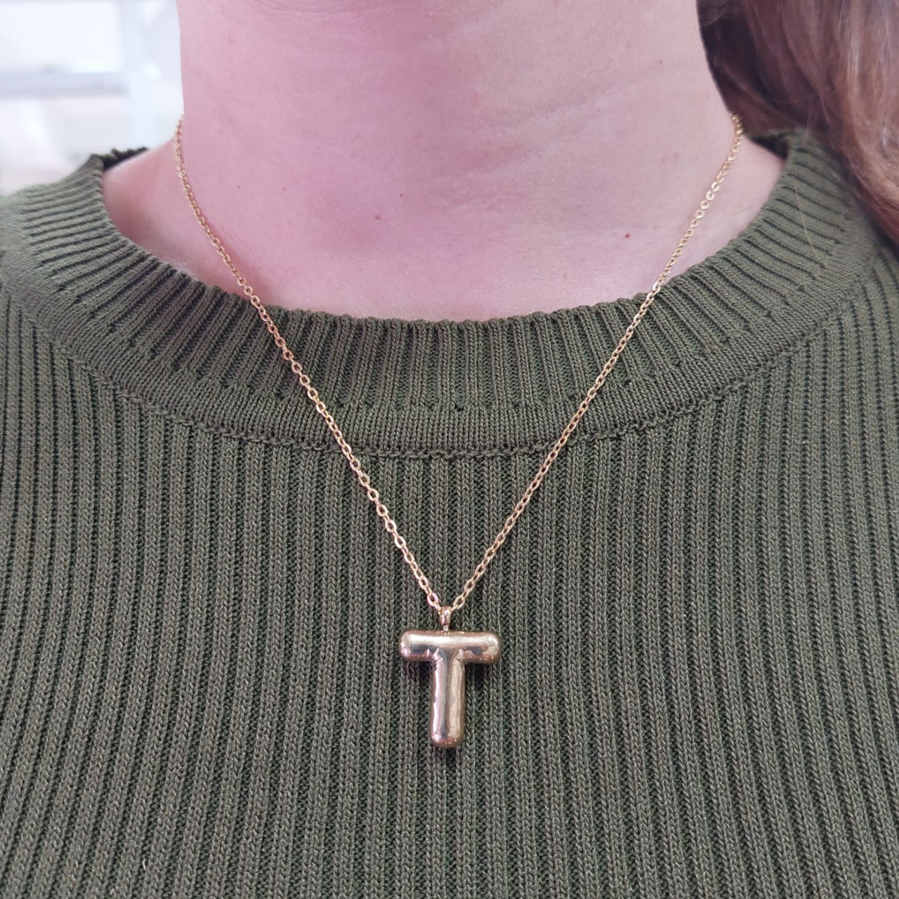 Collar Letra T Acero 210000023482x
