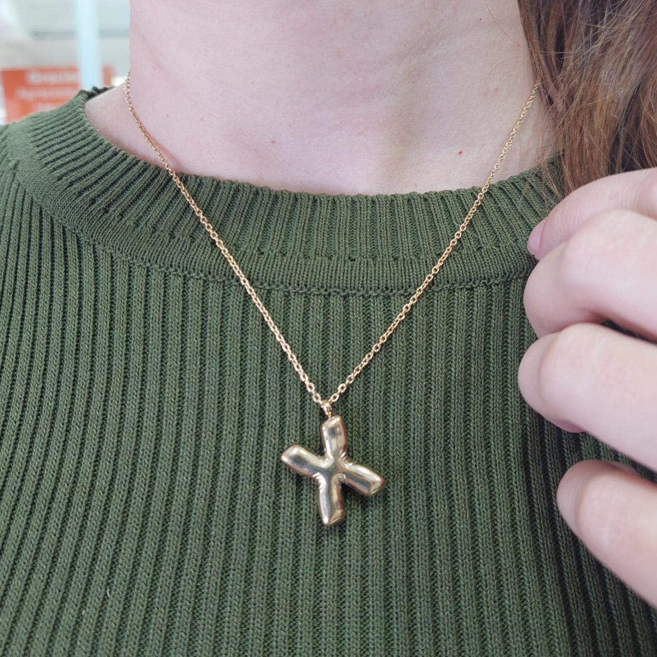 Collar Letra X Acero 210000023488x
