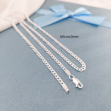 Cadena Grumet 60CM/3MM Plata 925 26198