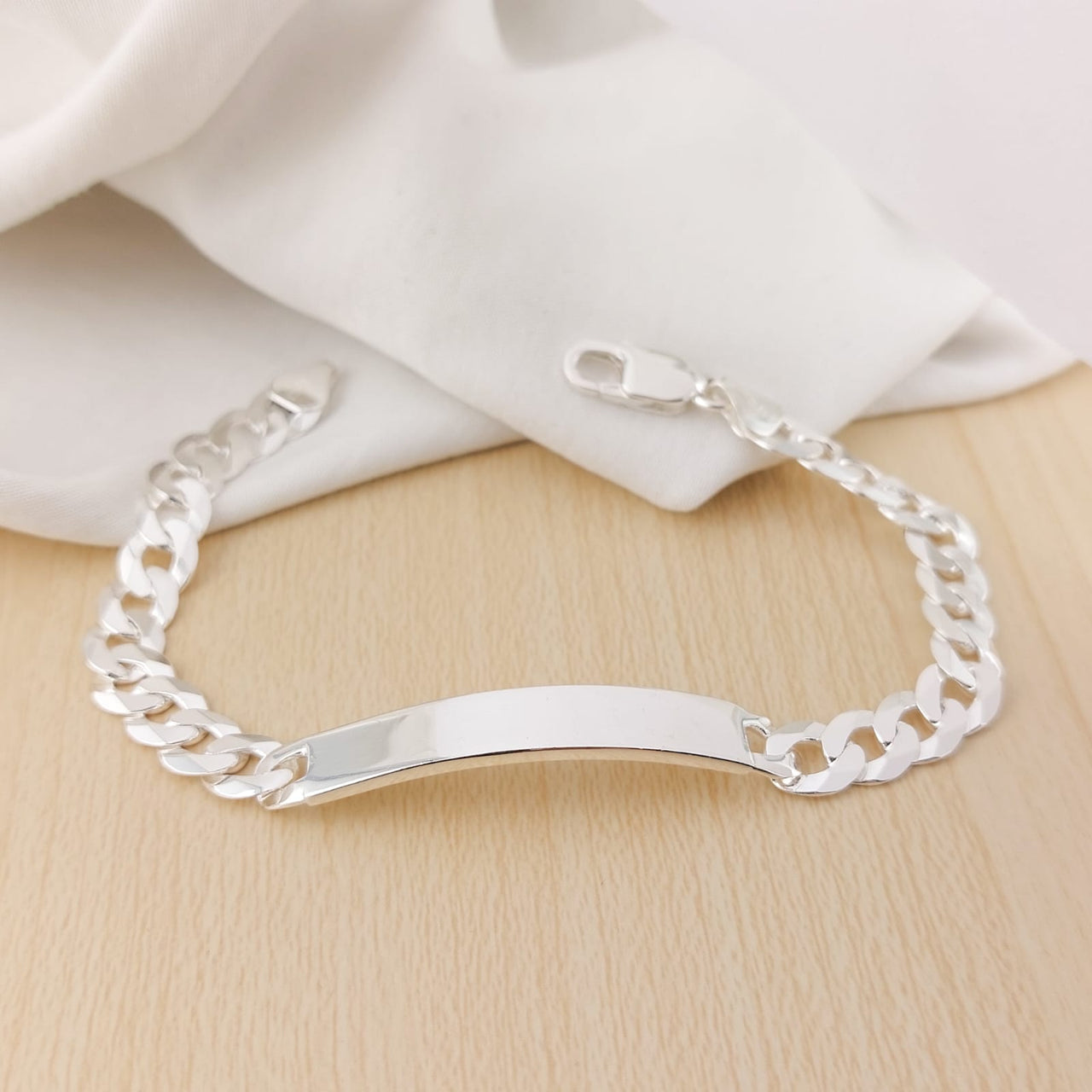 Pulsera Placa 21cm/8mm Plata 925 210000024352