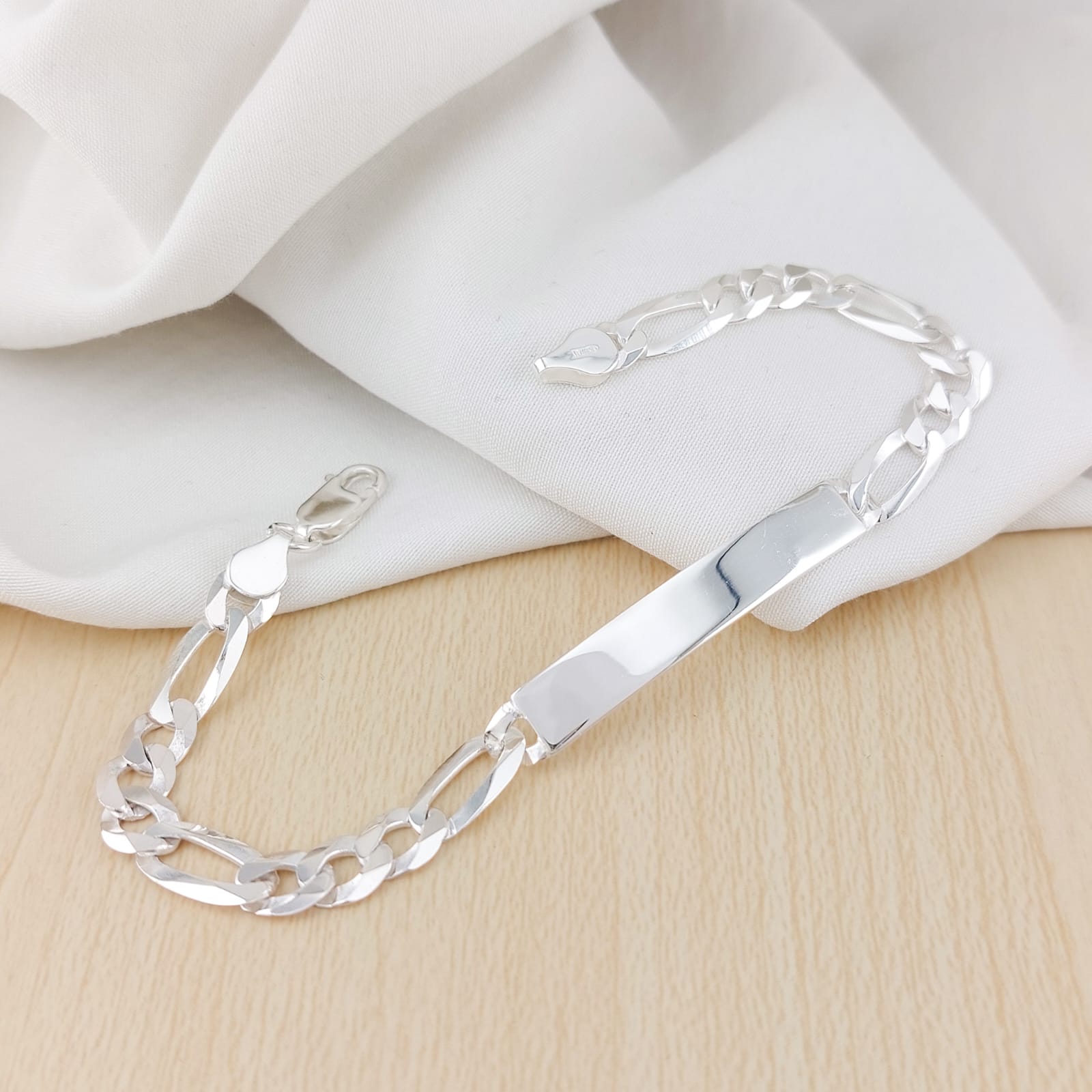Pulsera Placa 21cm/7mm Plata 925 210000024356v