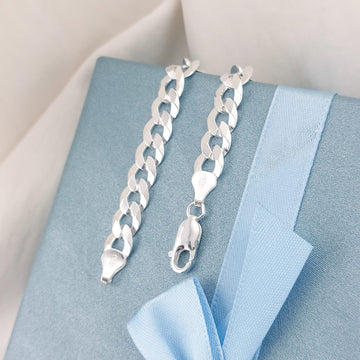 Pulsera Grumet Hueca 20cm/7mm Plata 925 26206