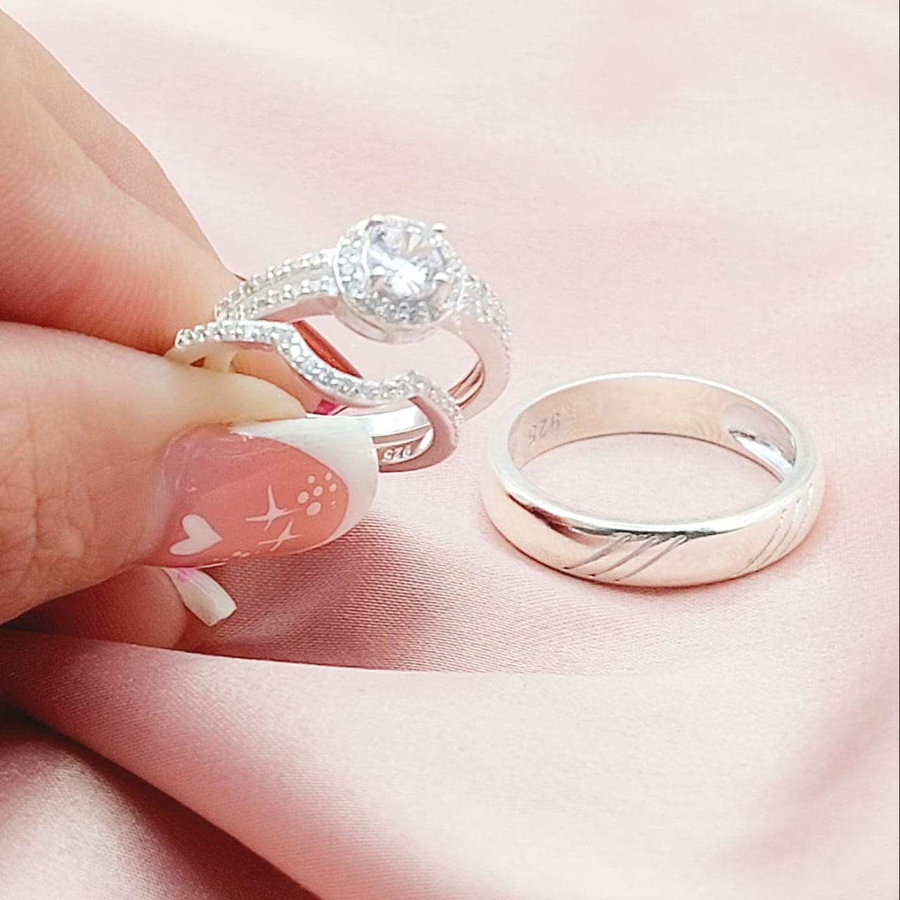 Anillos Tríos Matrimonio Plata 925 210000015048