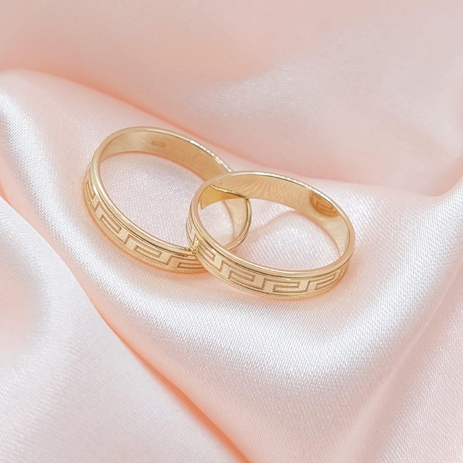 Anillos Matrimonio Duo Oro 10k 4mm 4.3g Italia 210000020952
