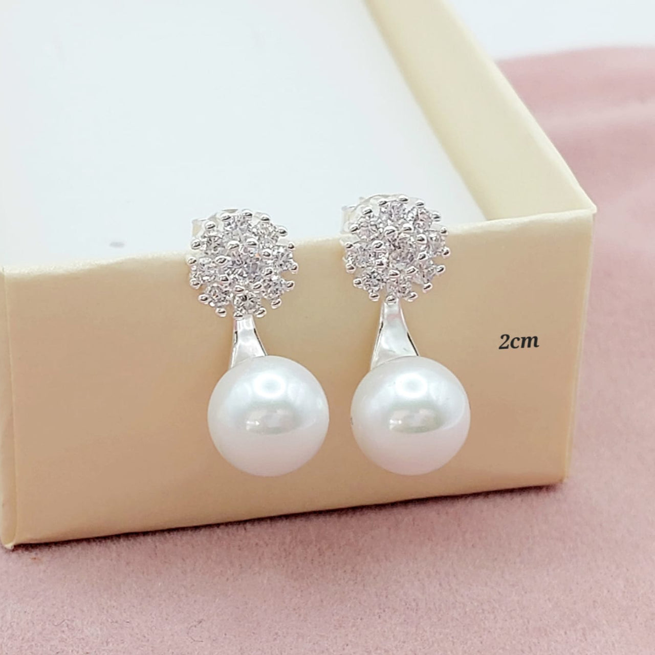 Aretes Perla Plata 925 210000017236