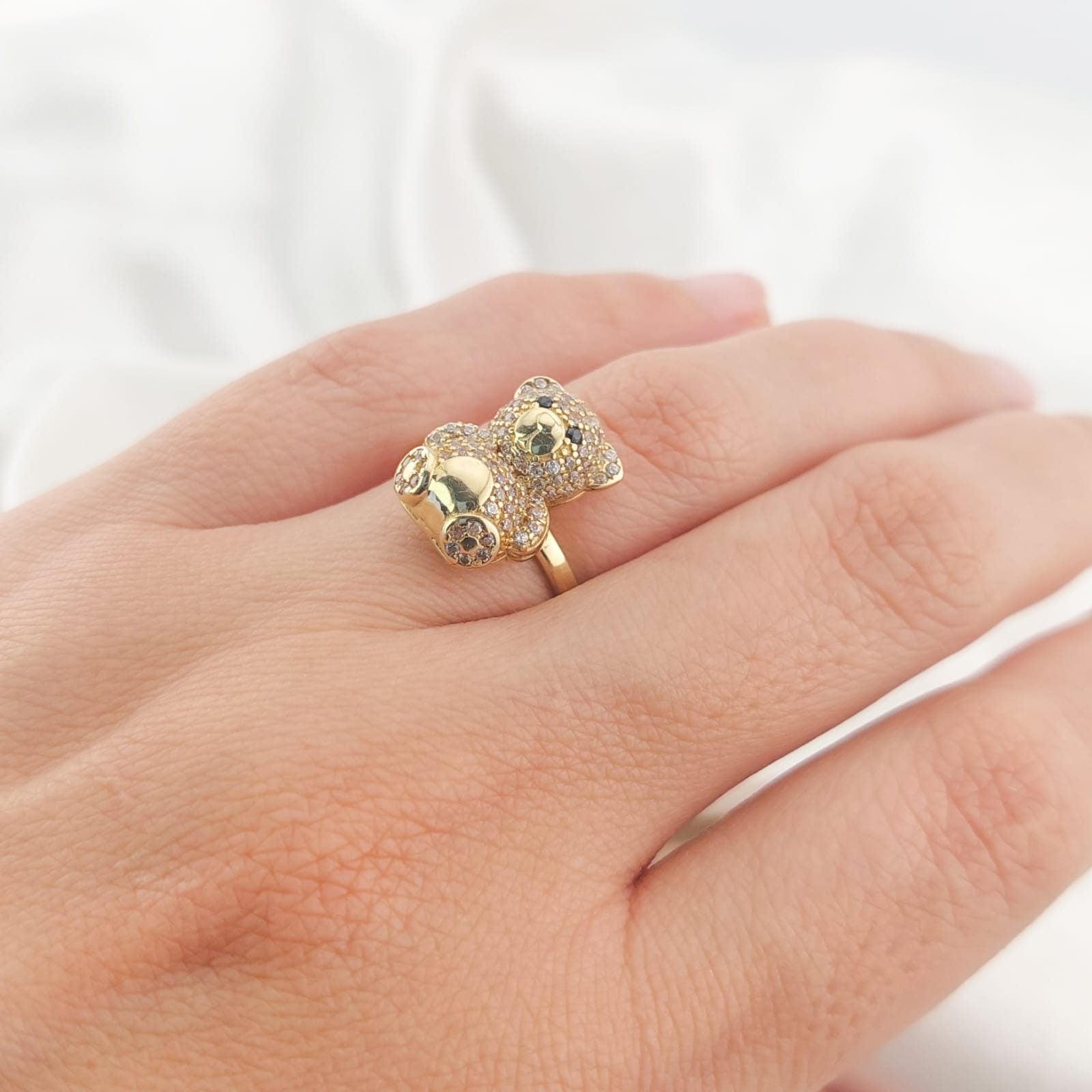 Anillo Oso Dama Oro 10k 3.25g Italia 210000020998