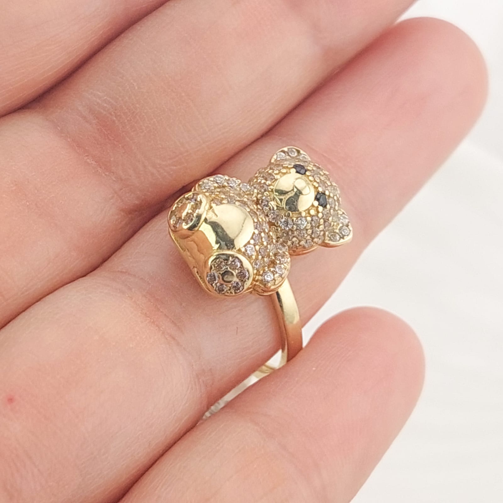 Anillo Oso Dama Oro 10k 3.25g Italia 210000020998