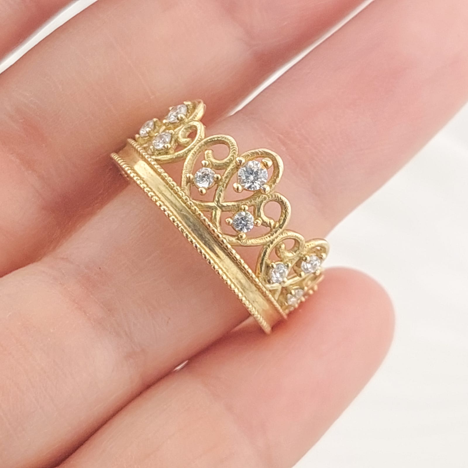 Anillo Corona Dama Oro 10k 2.8g Italia 210000020980