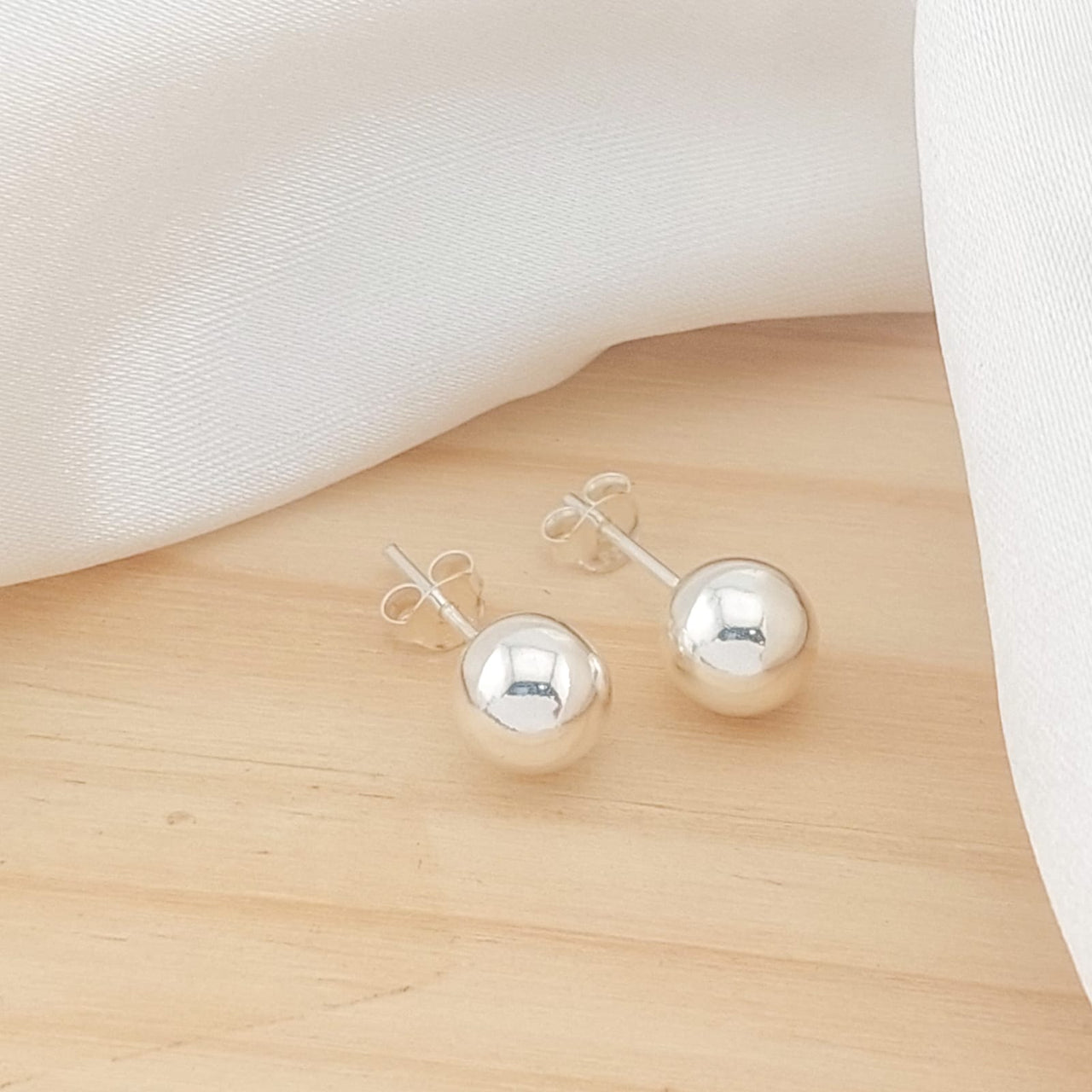 Aretes Bola 8mm Plata 925 210000024294