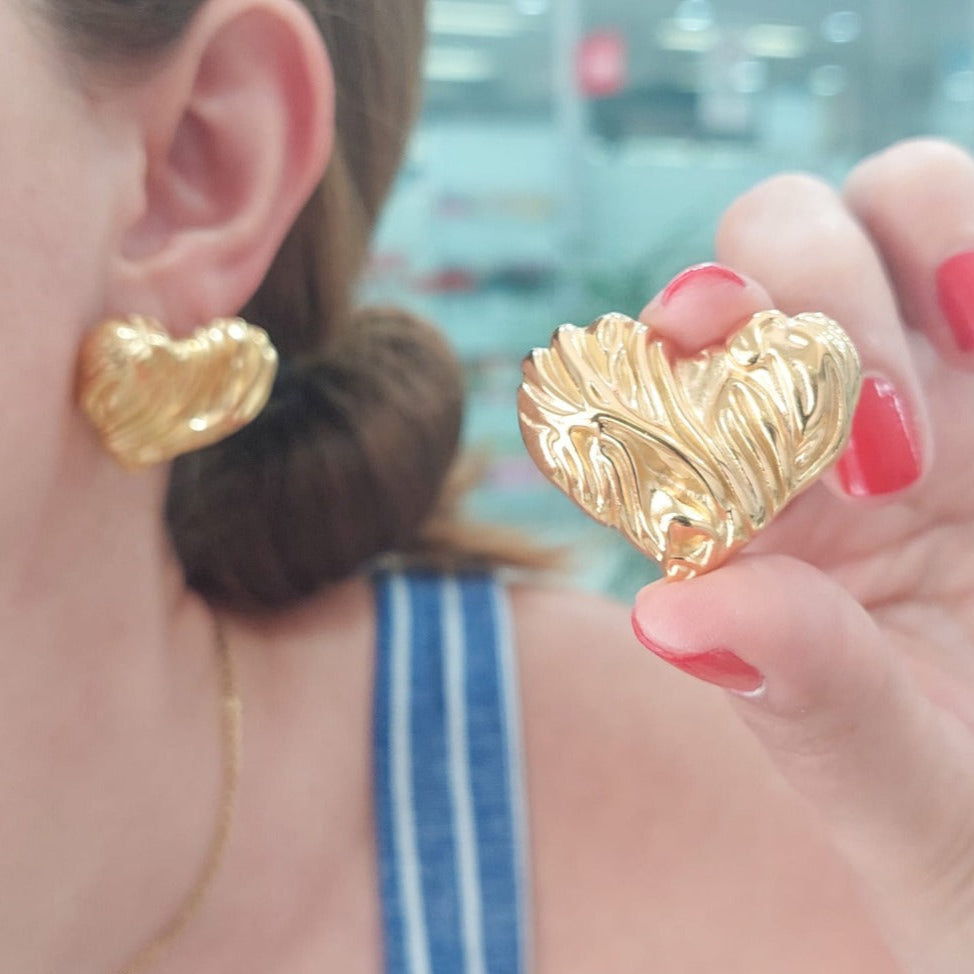 Arete Acero Dama Corazón 35X28 210000023571x
