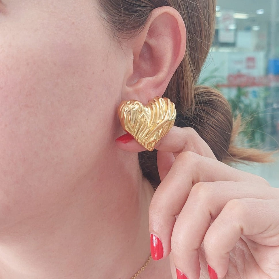 Arete Acero Dama Corazón 35X28 210000023571x