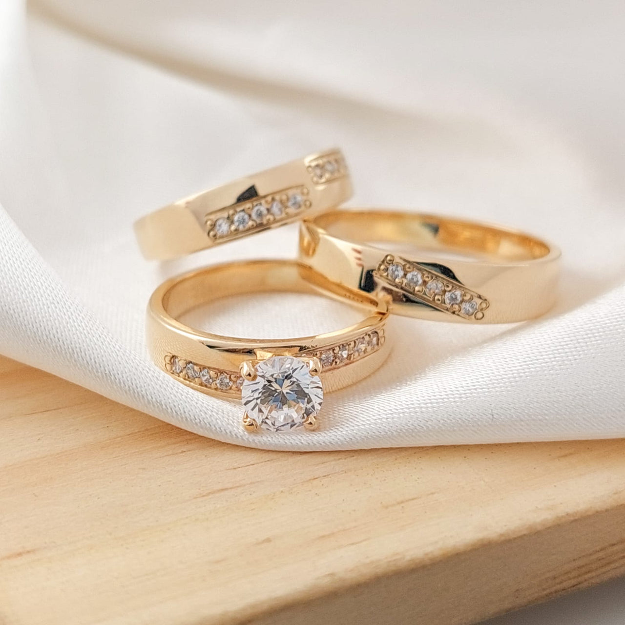 Anillos Matrimonio Trío Oro 10k 10.9g 210000024804
