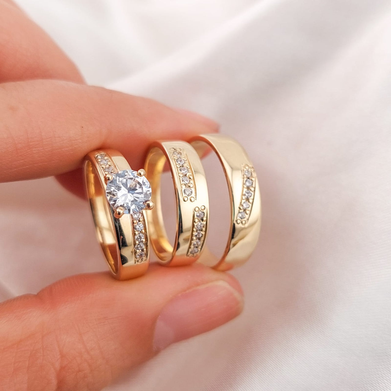 Anillos Matrimonio Trío Oro 10k 10.9g 210000024804