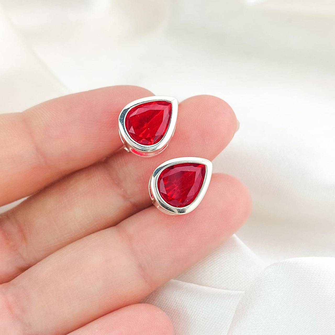 Aretes Dama Rojo Plata 925 210000023917