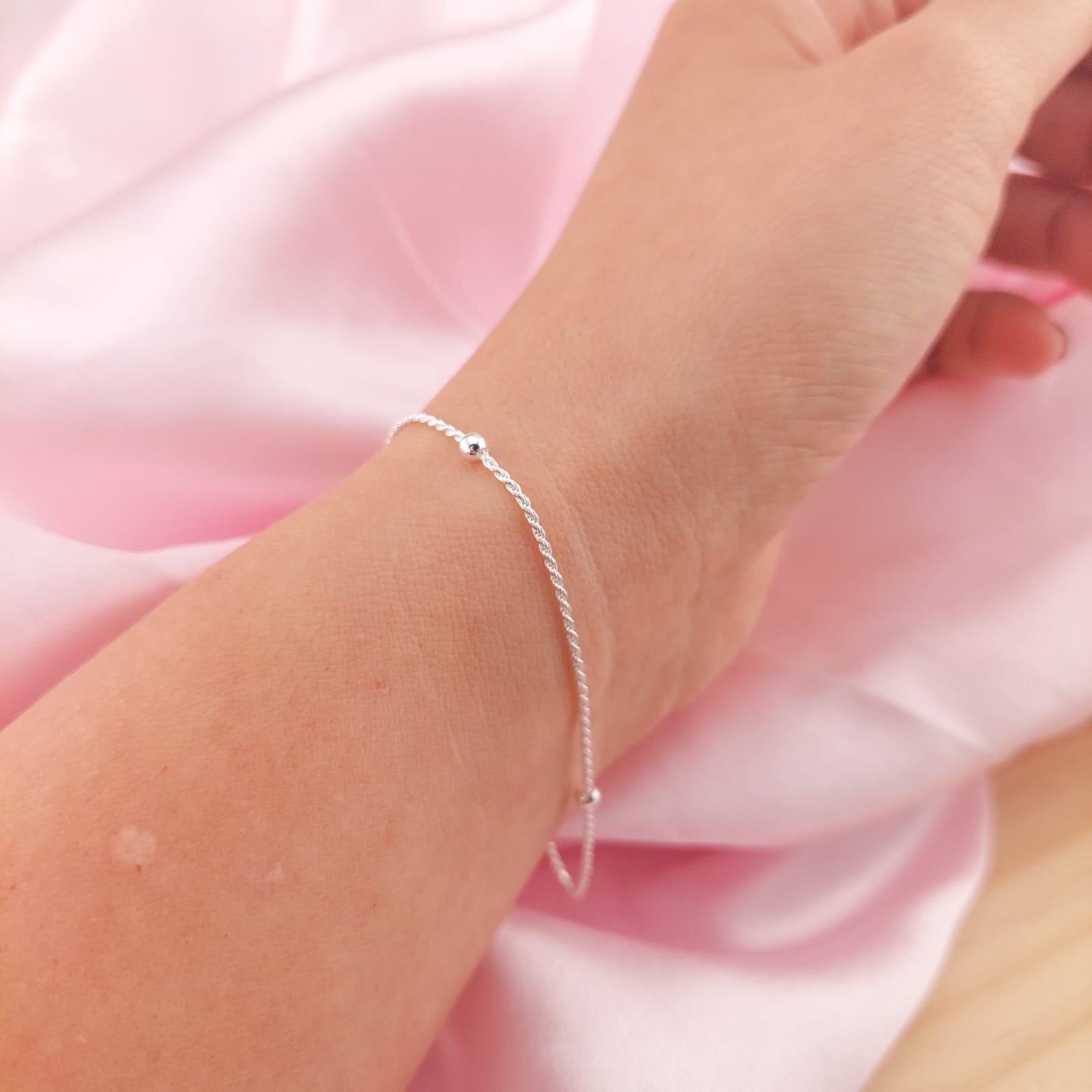 Pulsera Cordon/Bola2.5mm 18.5cm Plata 925 210000024640