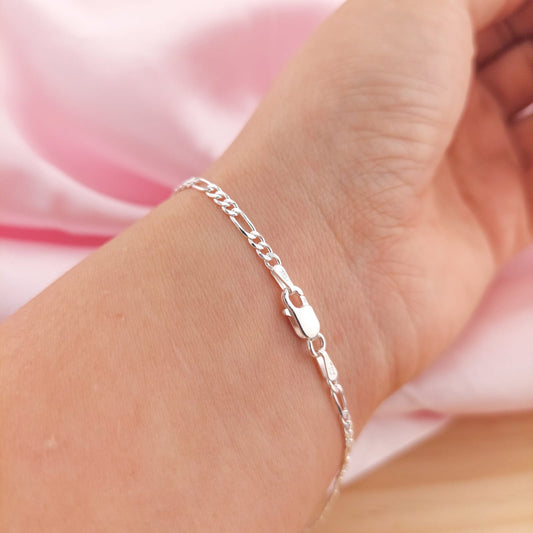 Pulsera Fígaro 19.5CM/3MM Plata 925 24472