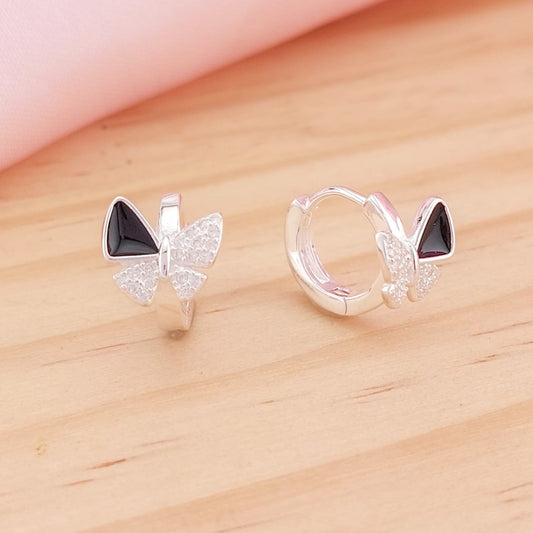 Huggies Aretes Dama Negro Plata 925 210000023929