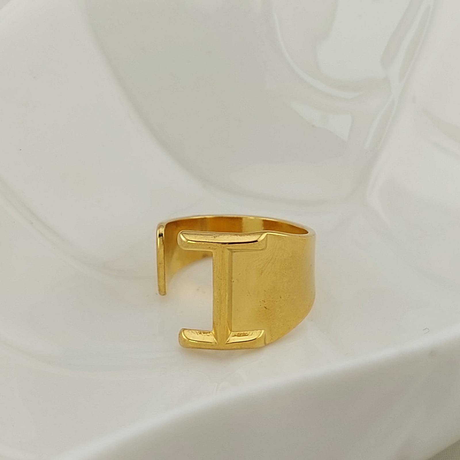 ANILLO LETRA I ACERO
