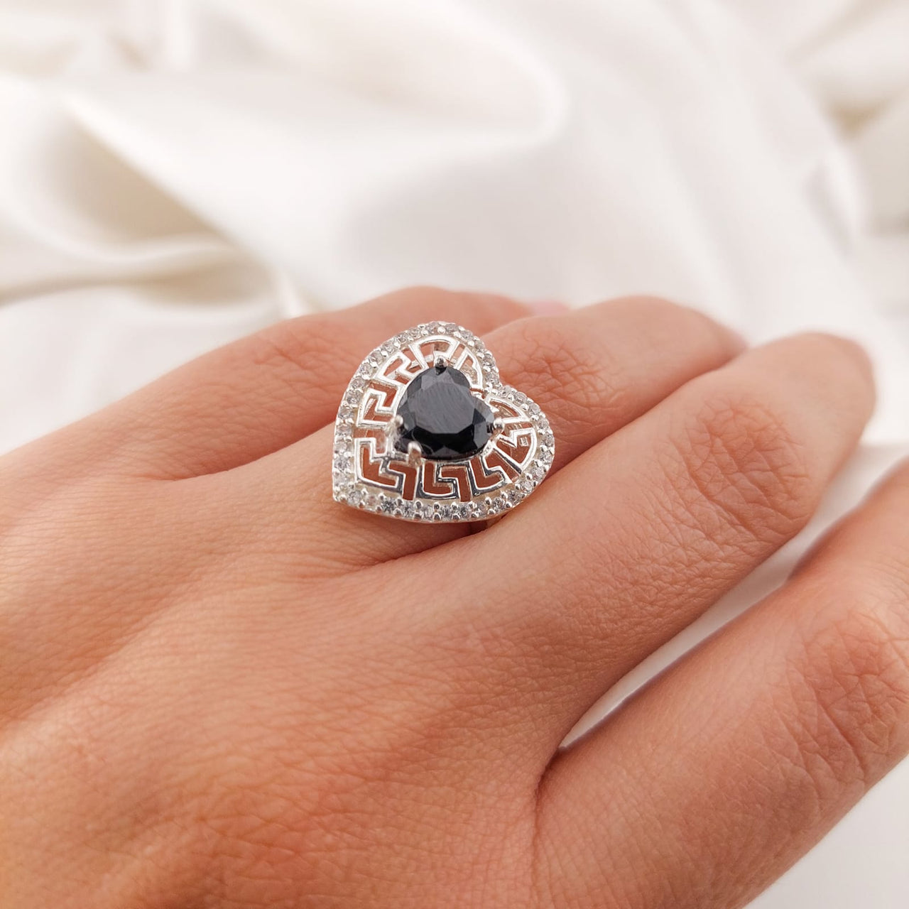 Anillo Casual Negro Plata 925 210000016352