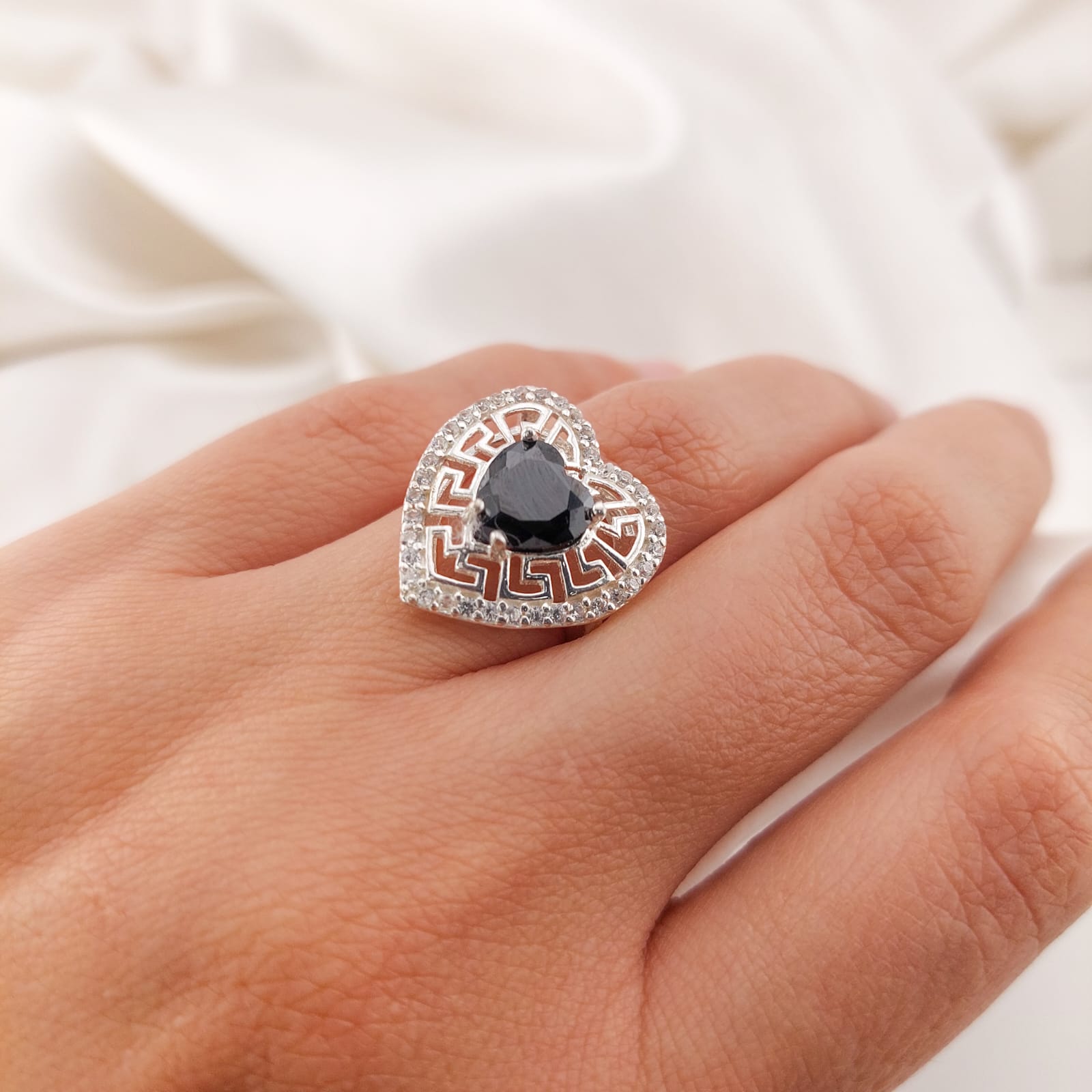 Anillo Casual Negro Plata 925 210000016352