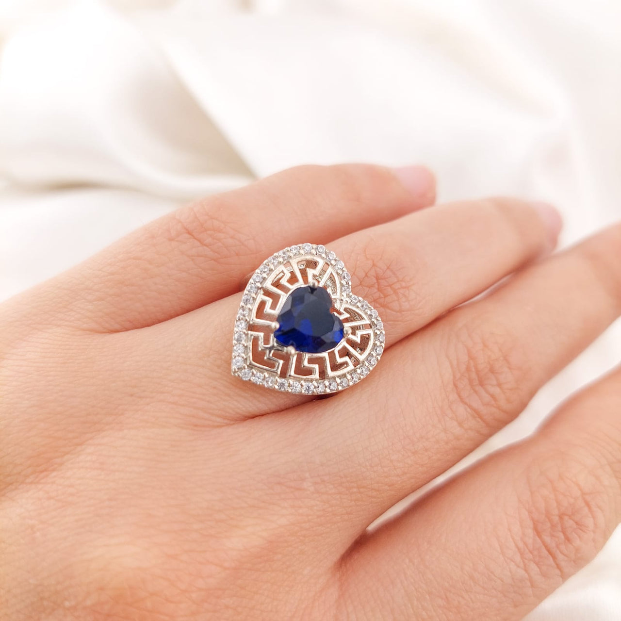 Anillo Casual Azul Plata 925 210000024544