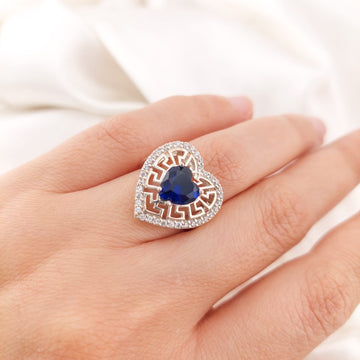 Anillo Casual Azul Plata 925 210000024544