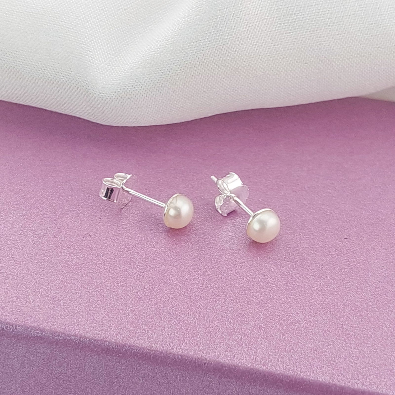 Aretes Perla Cultivada 4mm Plata 925 25285