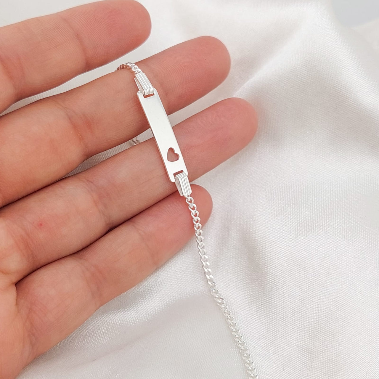 Pulsera Placa 16cm Plata 925 25465