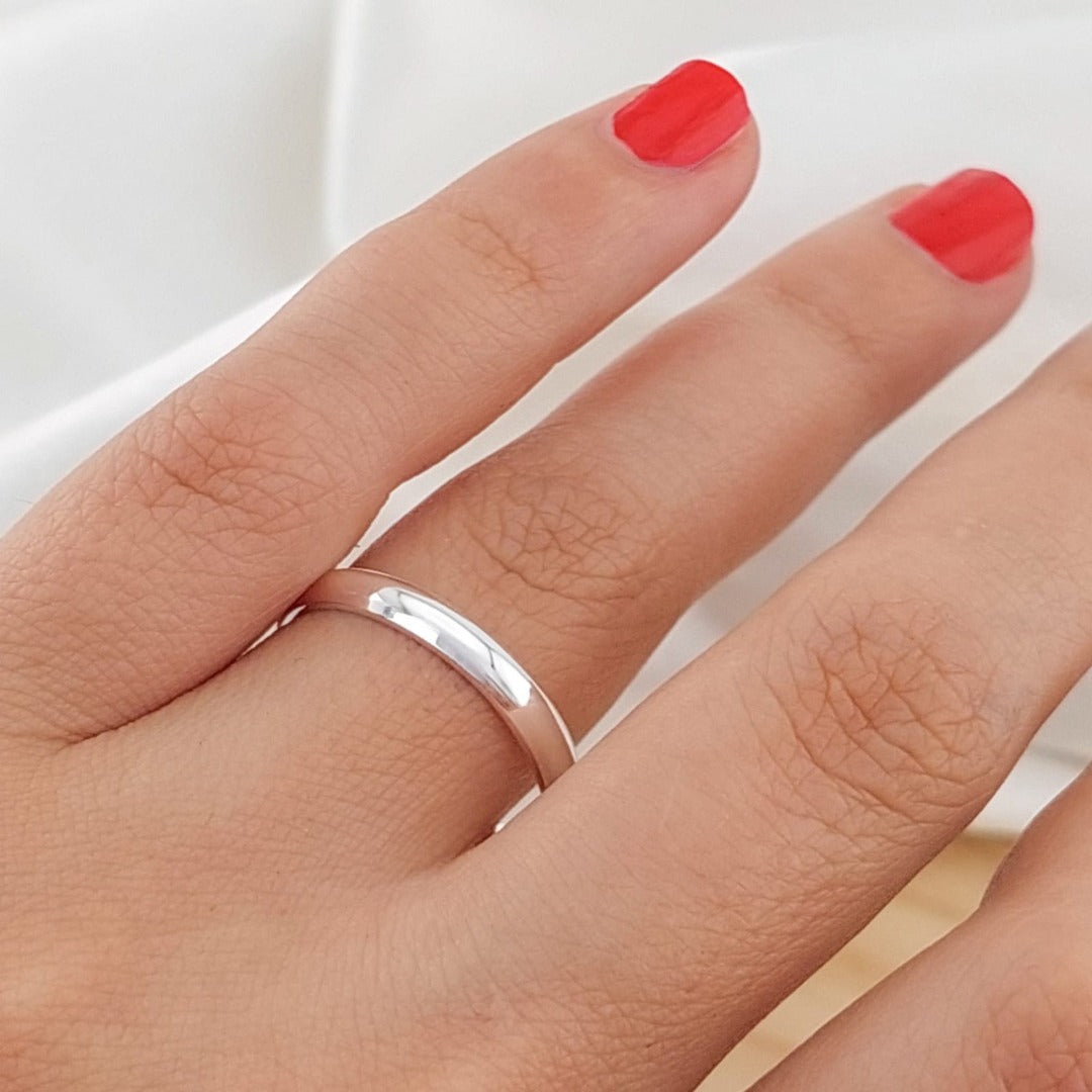 Anillo Matrimonio Liso 3mm Plata 925 17110