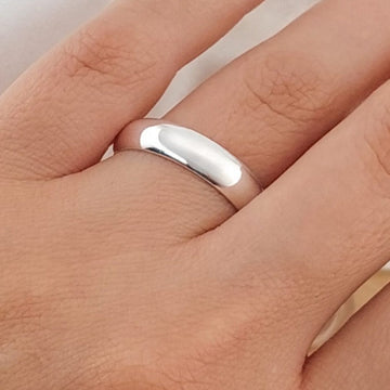 Anillo Matrimonio Liso 5mm Plata 925 17108