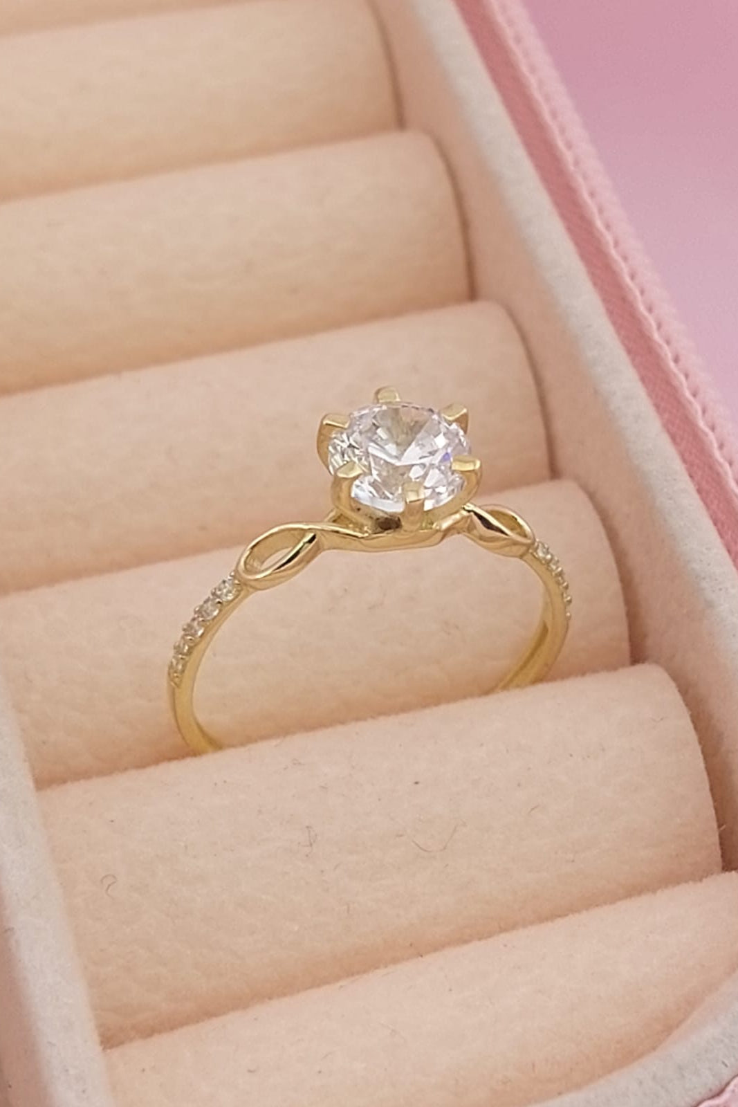 Anillo Compromiso Oro 10k 25616