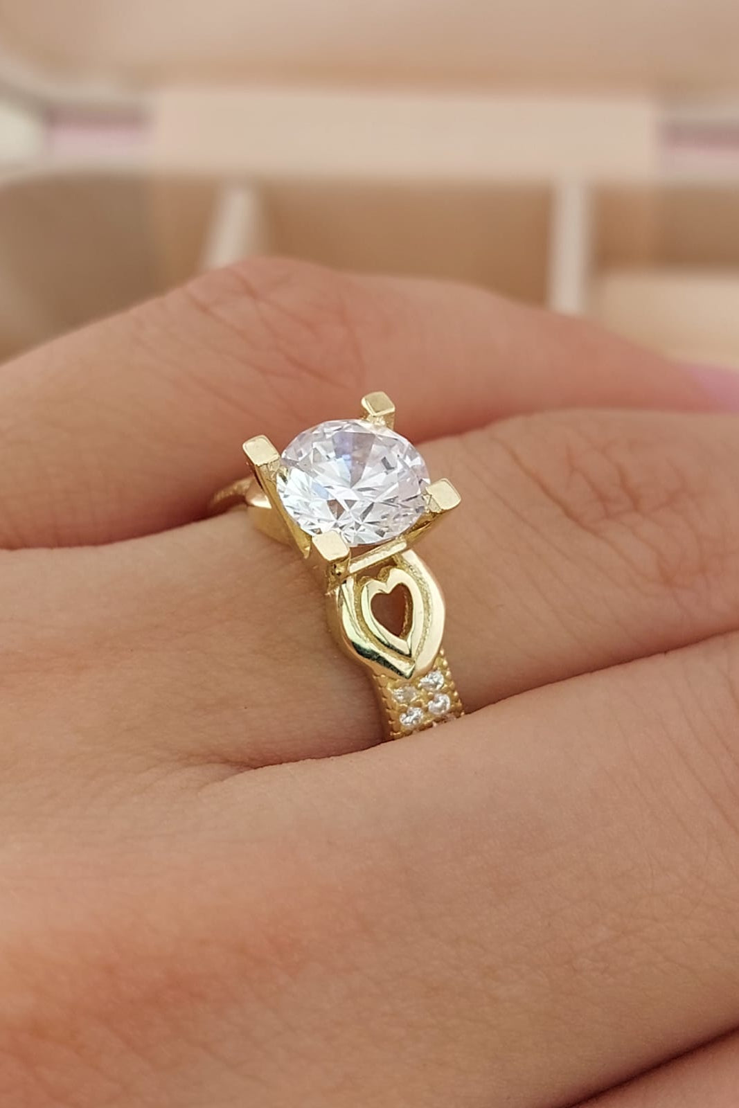 Anillo Compromiso Oro 10k 25621