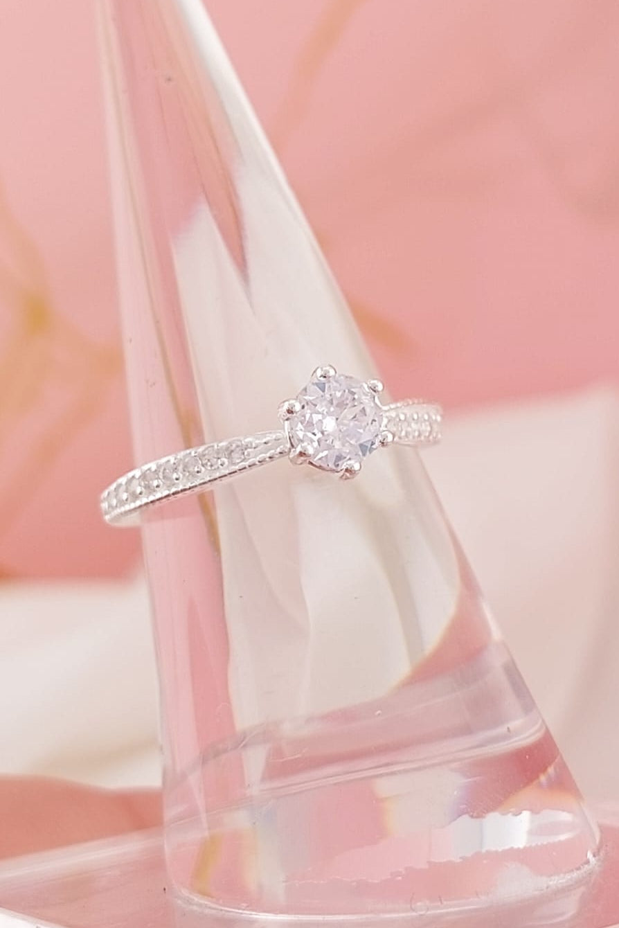 Anillo Compromiso Plata 925 25657