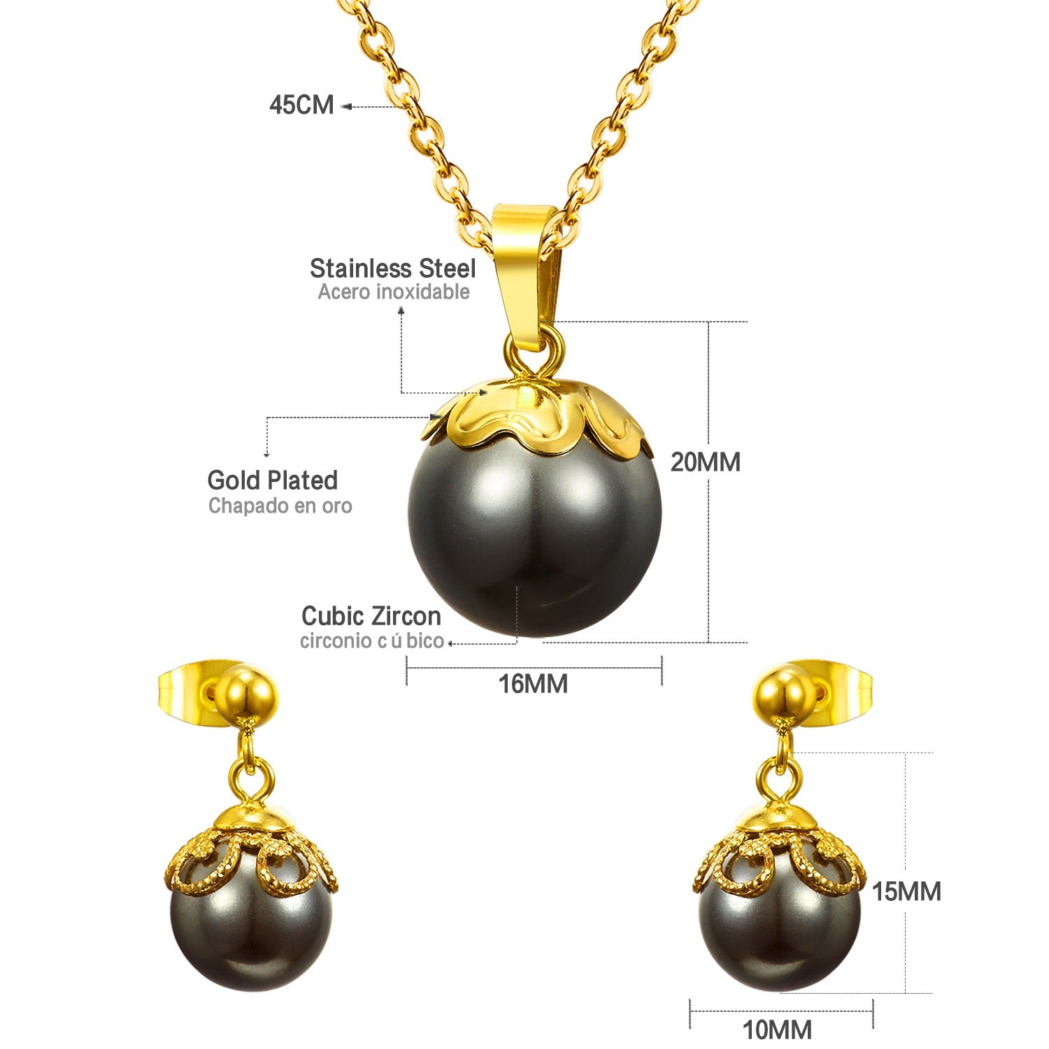 Juego Dama Acero 25702