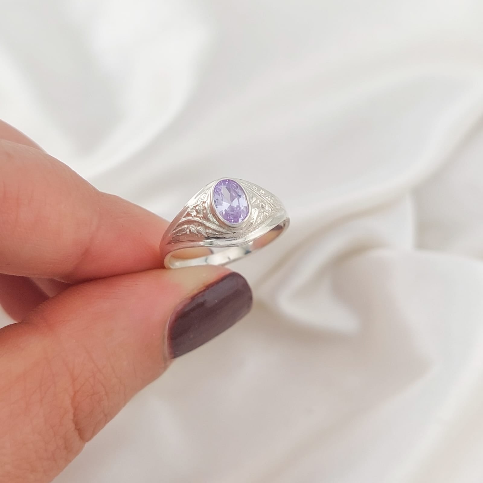 Anillo Graduación Liso Plata 925 25954