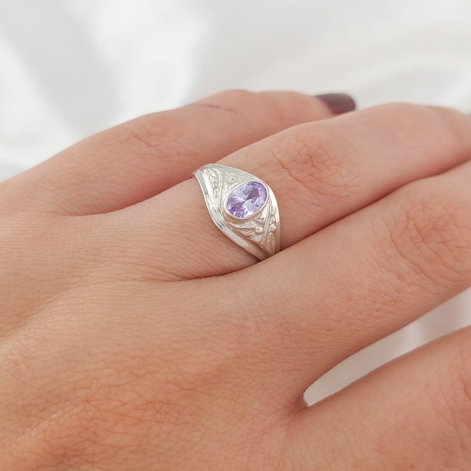 Anillo Graduación Liso Plata 925 25954