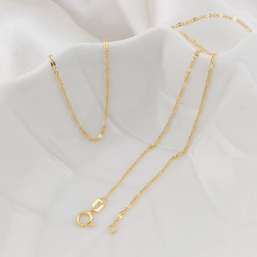 Cadena Fina para Dama 45cm/1.2mm Oro 10k Italia 26106