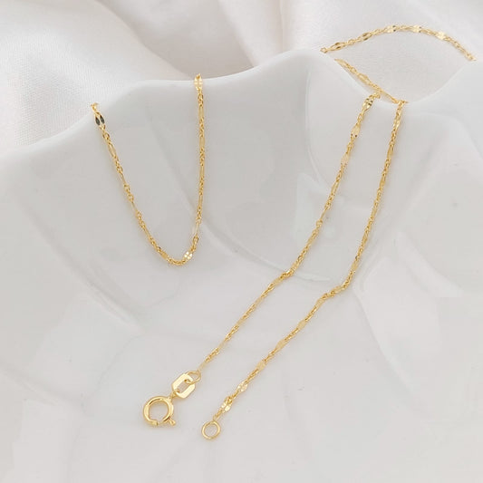 Cadena Fina para Dama 45cm/1.2mm Oro 10k Italia 26106