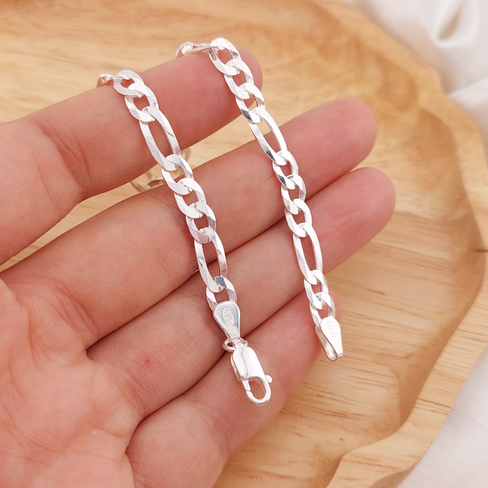 Pulsera Maciza 20.5cm/5mm Plata 925 26123
