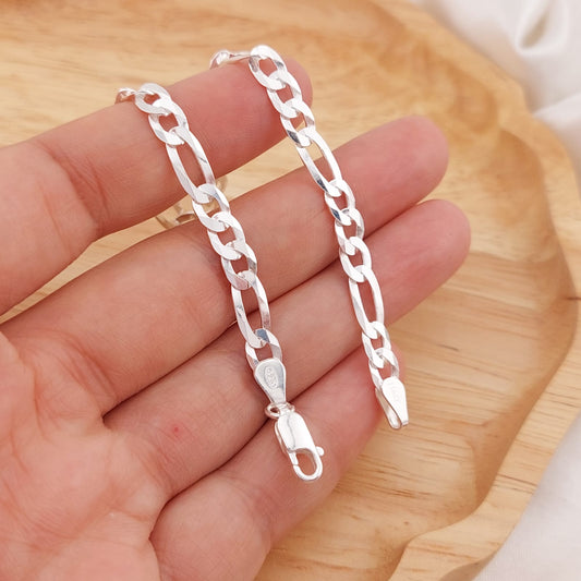 Pulsera Maciza 20.5cm/5mm Plata 925 26123