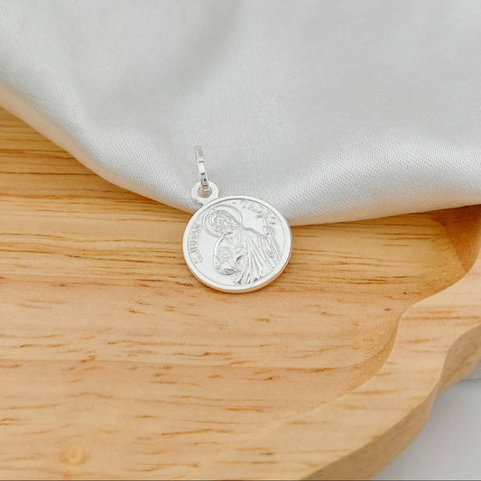 Dije San Judas Tadeo 12mm Plata 925 26156