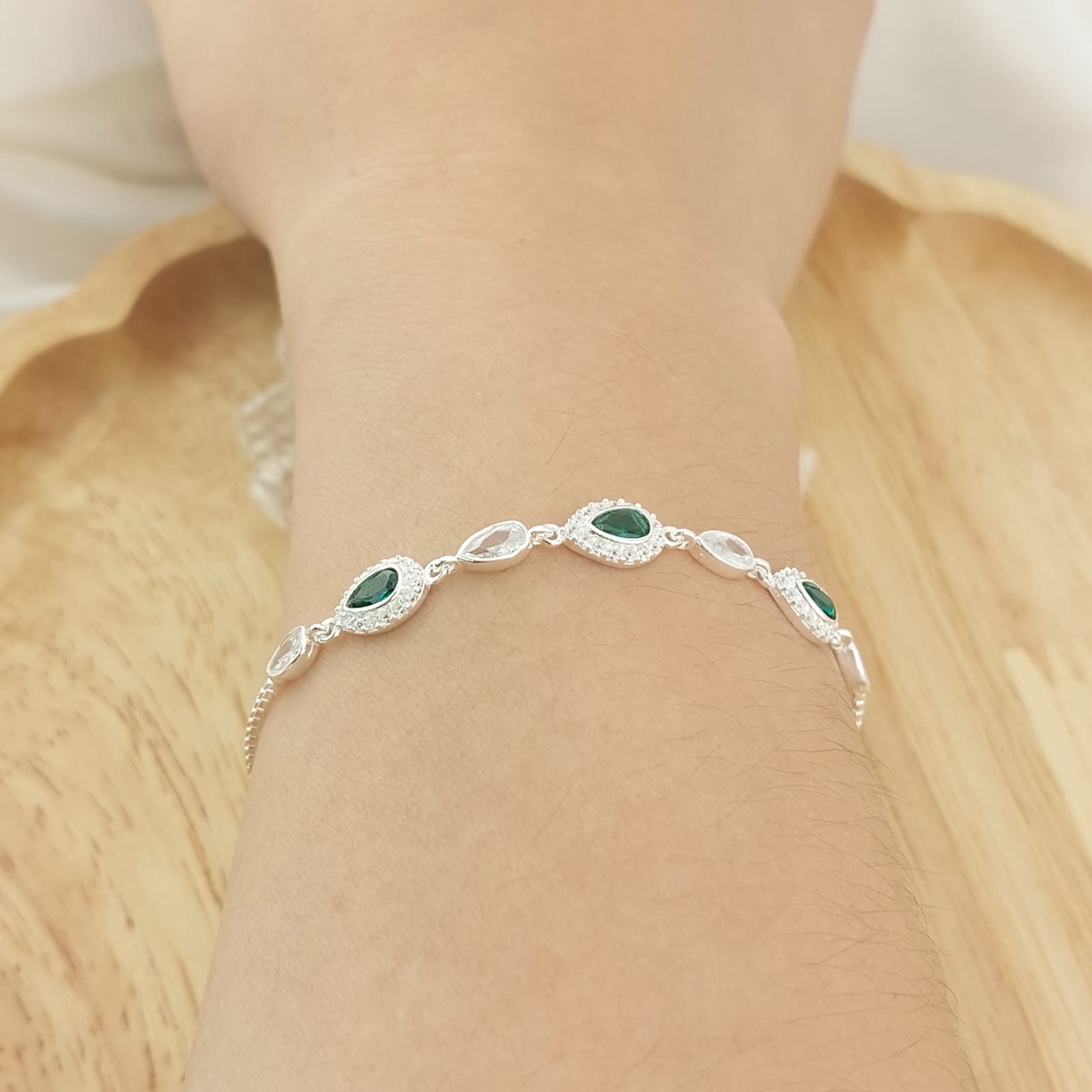 Pulsera Ajustable Dama Plata 925 26308