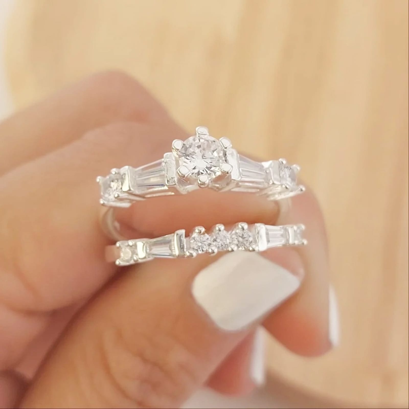 Anillos Dúo Compromiso Plata 925 26514