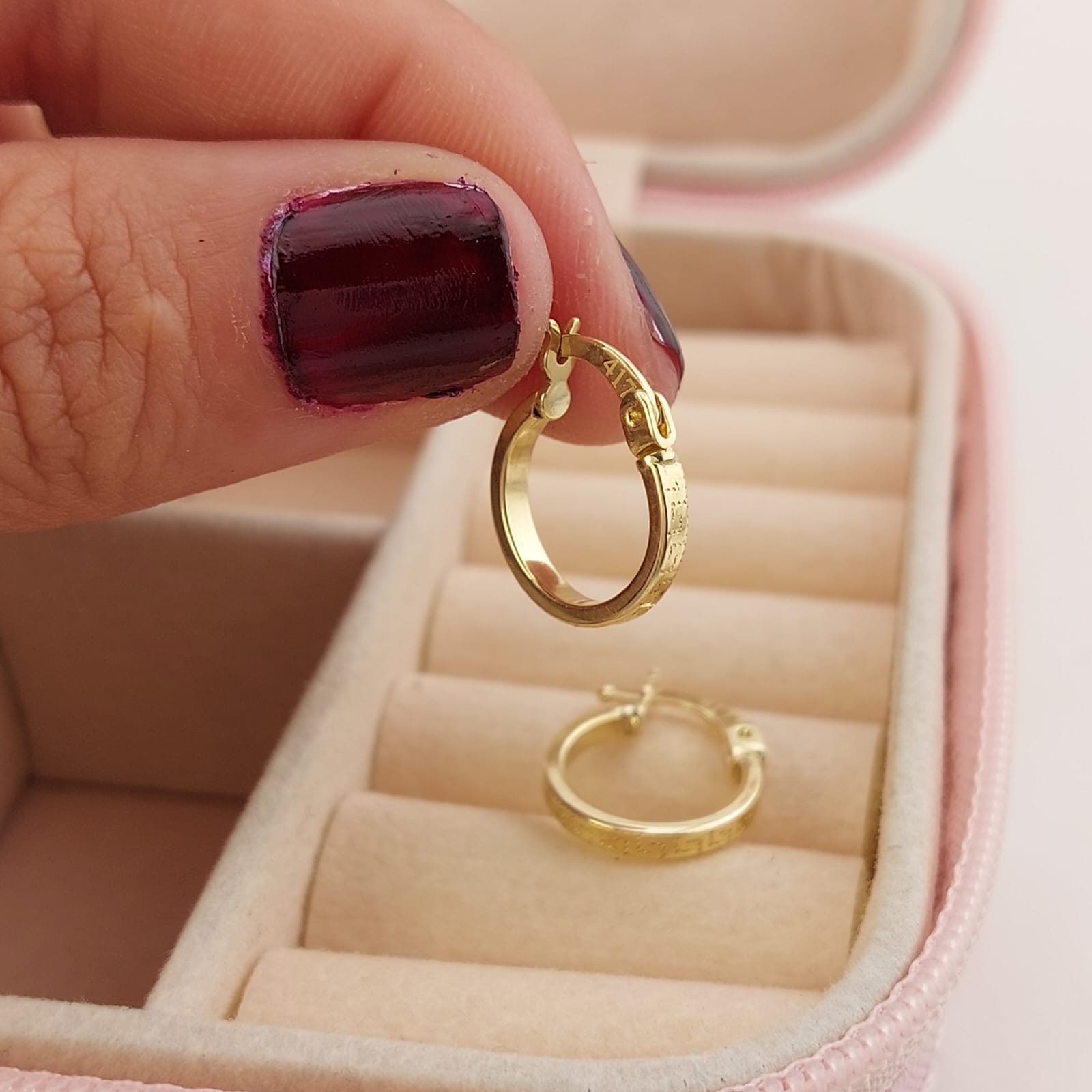 Argollas 12mm 0.9g Oro 10k Italia 25785