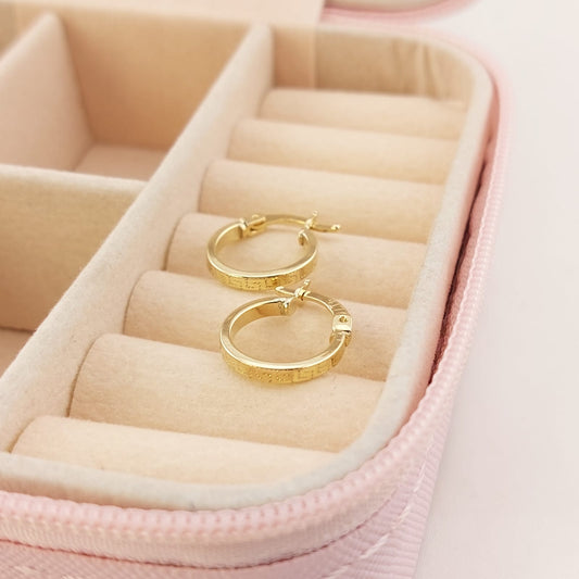 Argollas 12mm 0.9g Oro 10k Italia 25785