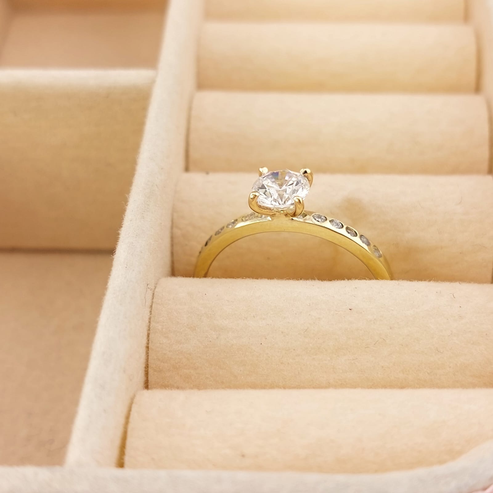 Anillo Compromiso Oro 10k 25172 Hecho Milena*