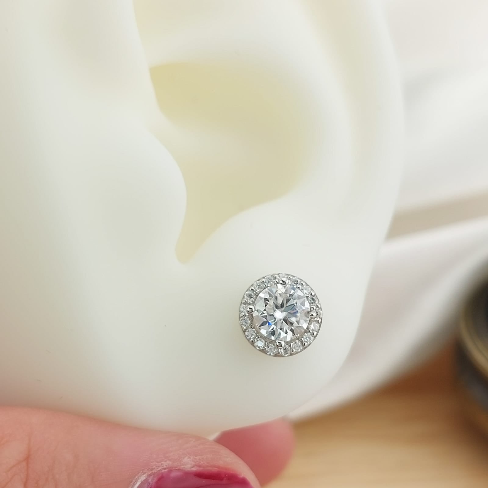 Aretes 5mm/1mmx17 Moissanite 1.2CT VVS1 Plata 925 26748