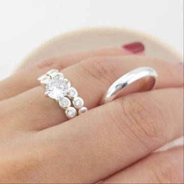 Anillos Trio Matrimonio Plata 925 15949