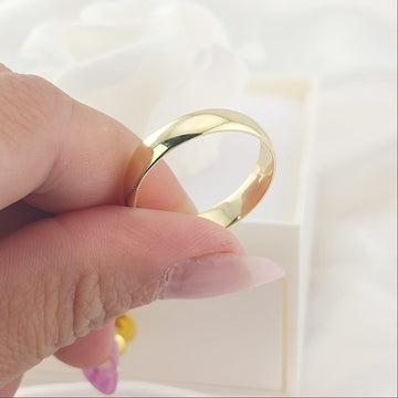 Anillo Matrimonio 4mm Macizo Oro 10k Italia 25742
