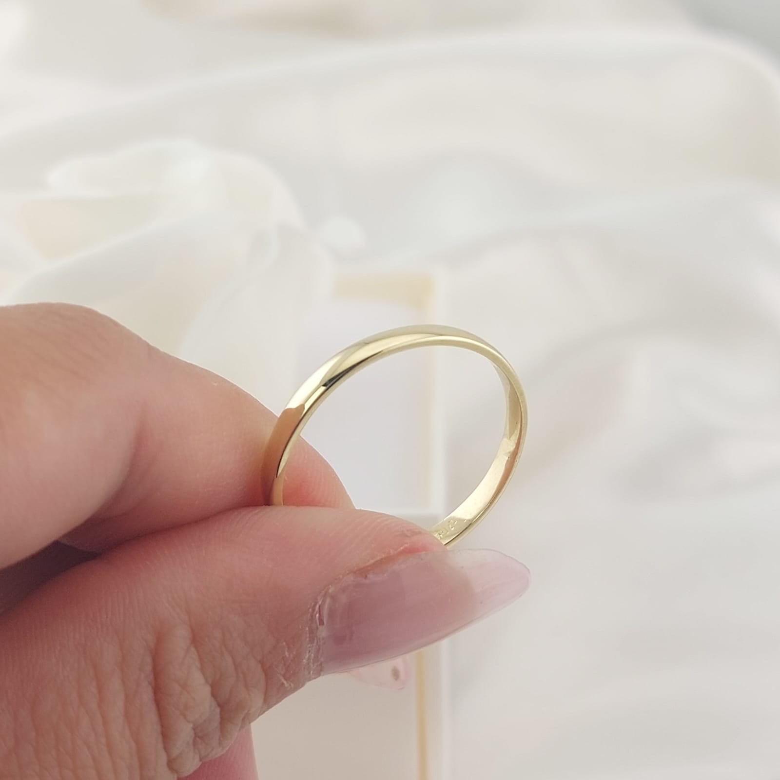 Anillo Matrimonio 3mm Macizo Oro 10k Italia 25743